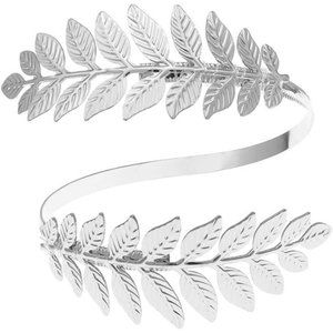 Greek Roman Laurel Leaf Bracelet Armband Upper Arm Cuff Armlet Festival Bridal